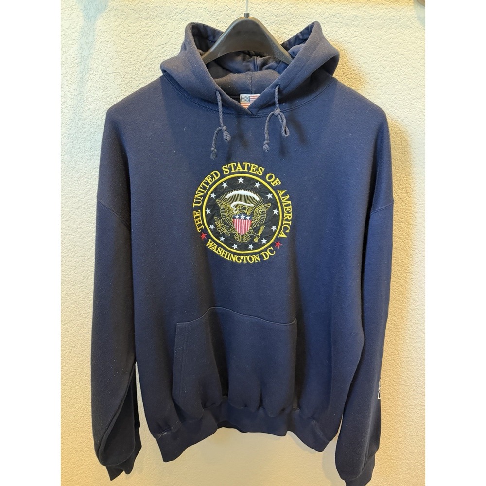 United States of America Washington DC Navy Blue Pullover Hoodie Men's Graphic …